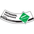 Accuform Accuform Gas Cylinder Shoulder Label, Nitrogen Compressed, Vinyl Adhesive, 5/Pack MCSLNIGVSP